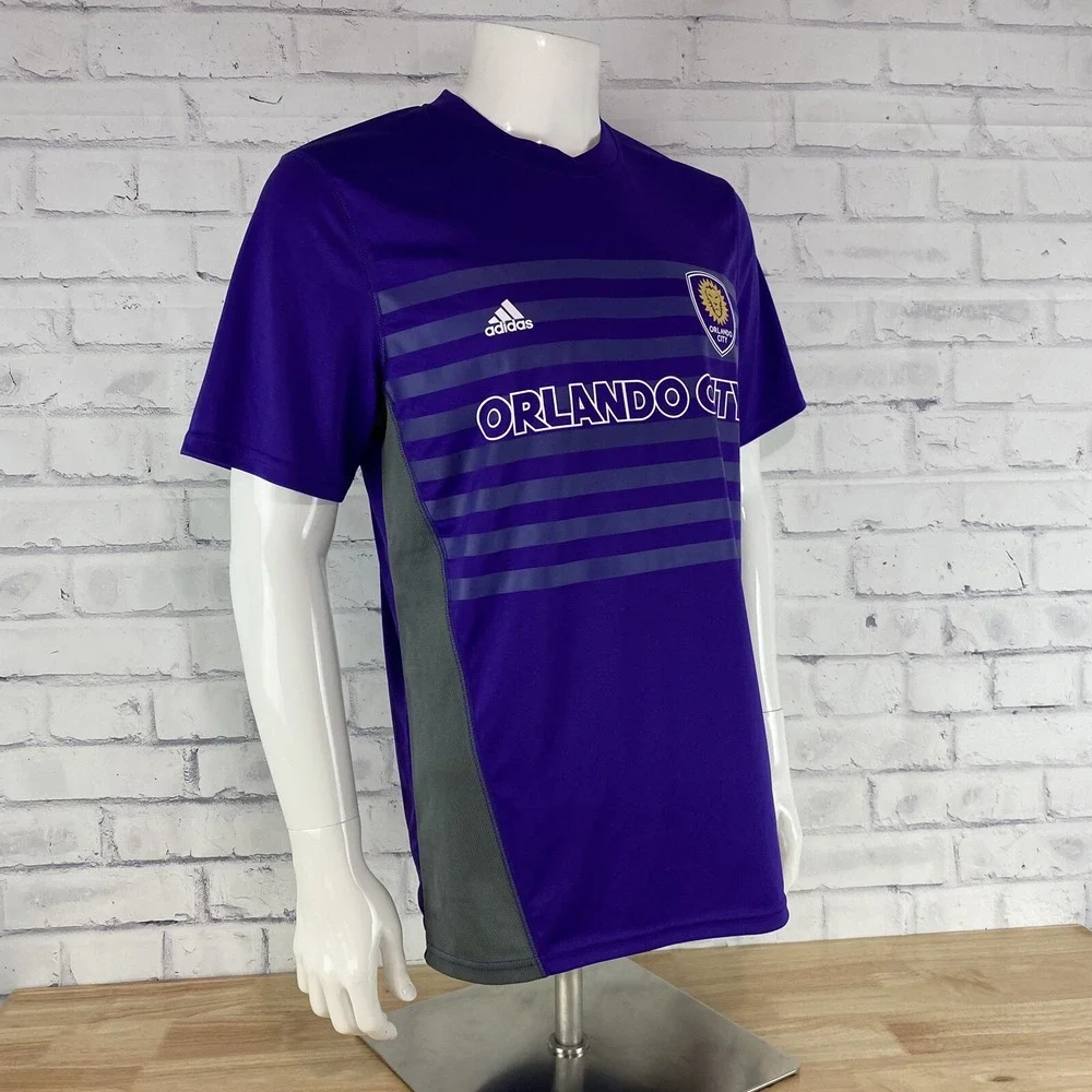 Adidas Soccer Shirt Men's Medium Orlando City Soccer Club Lions MLS Purple NWT - Picture 8 of 14